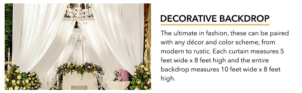 Ak Trading Co. 10 Feet X 8 Feet Ifr Polyester Backdrop Drapes Curtains Panels