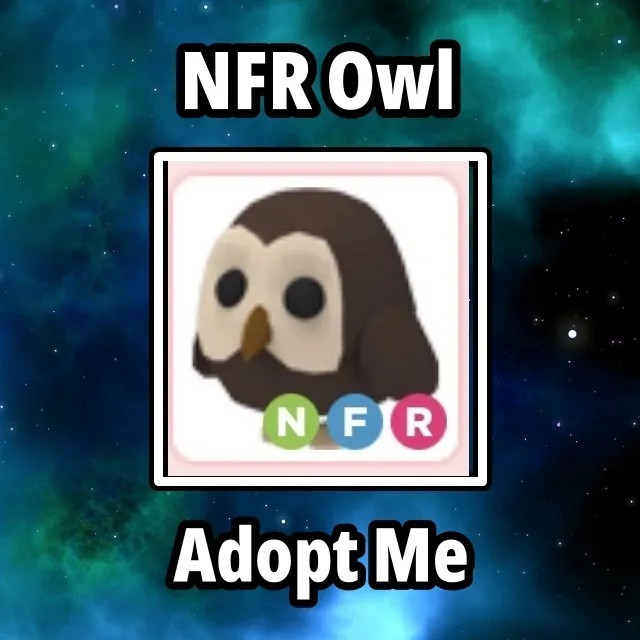 Adopt Me! Game Item/Asset Legendary Owl Neon Ride Fly NFR Owl