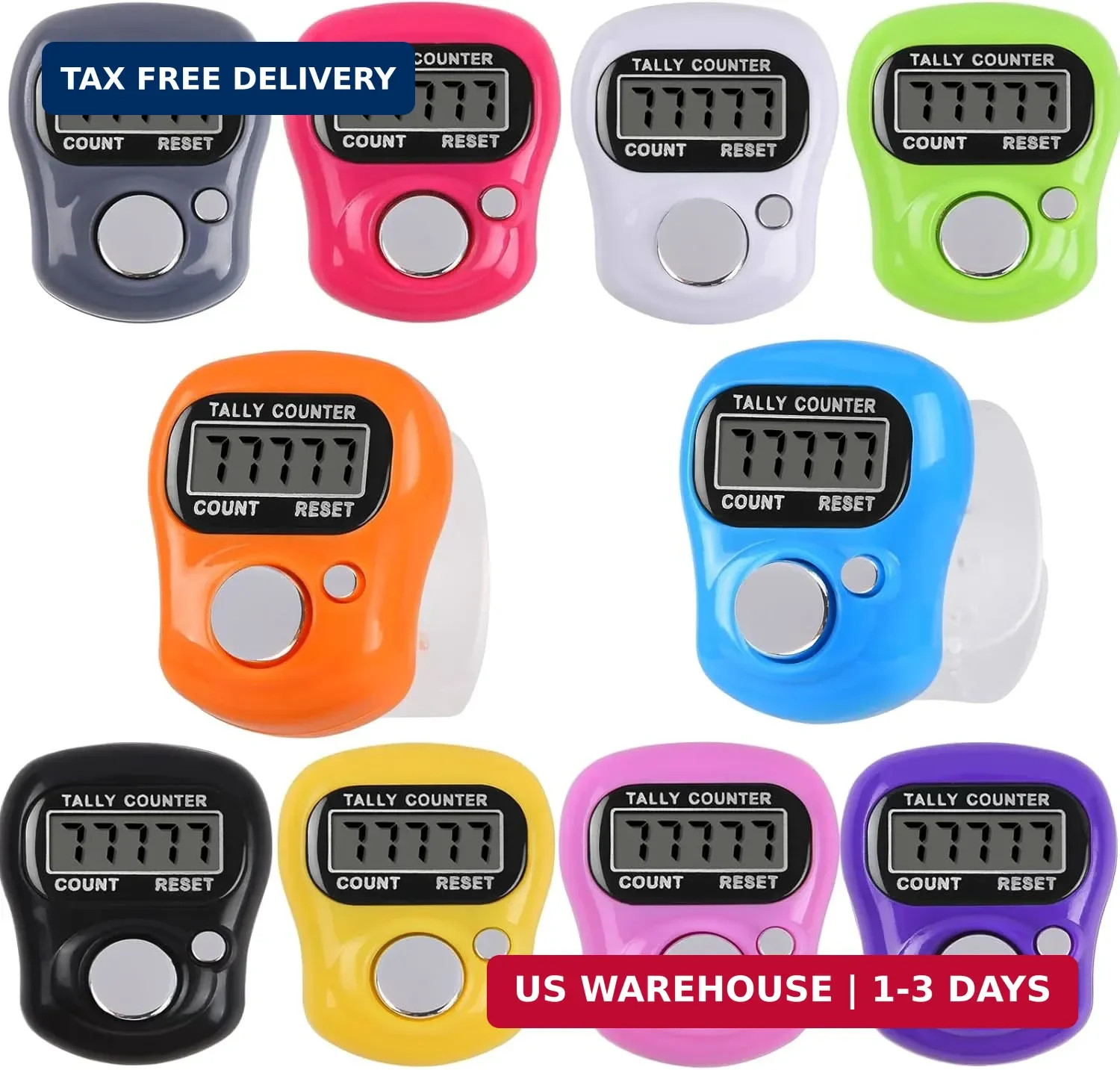 Electronic Tally Counter - 10 Pack Digital Clicker with 5-Digit LCD Display FAST