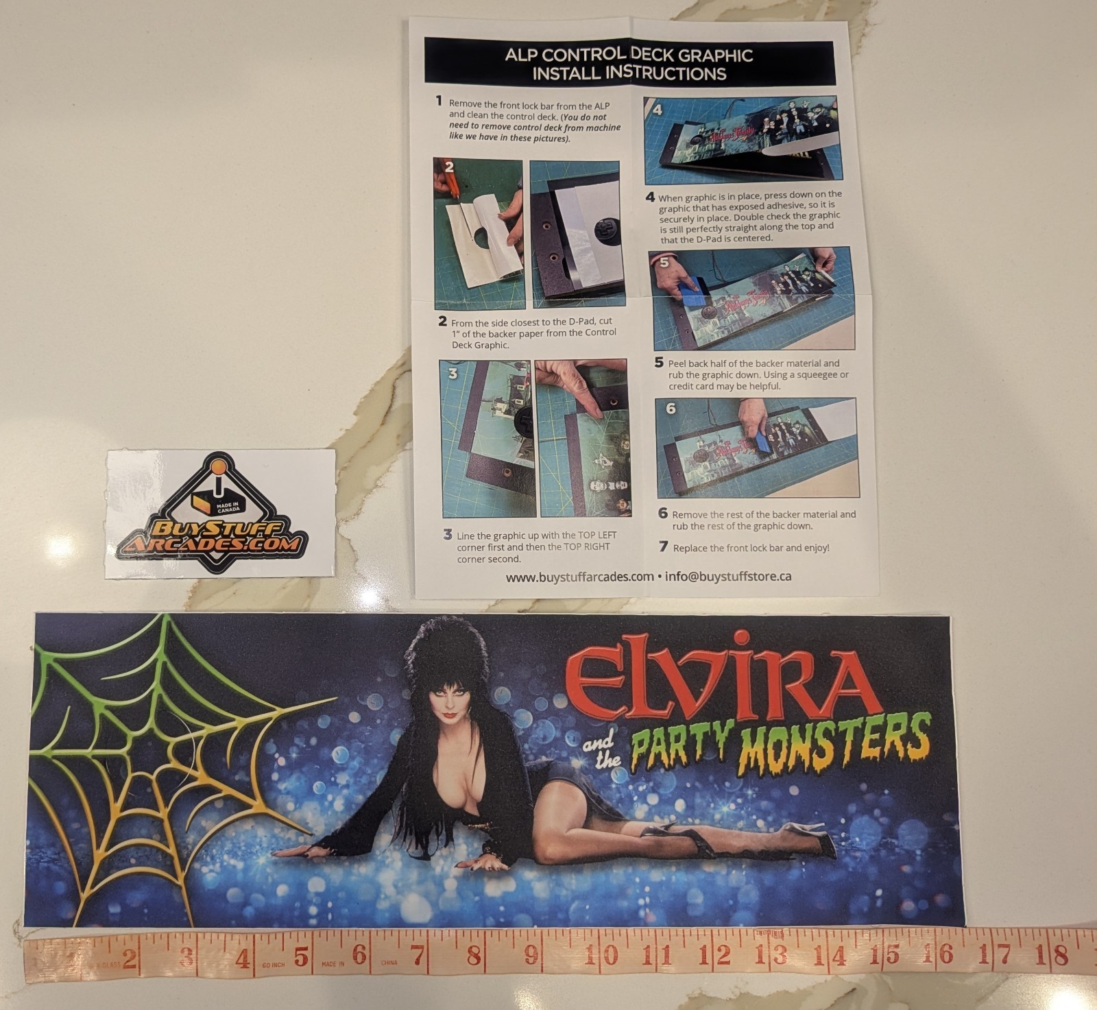 BuyStuffArcades ALP HD Control Deck Graphic - Elvira Party Monsters Stock D-Pad