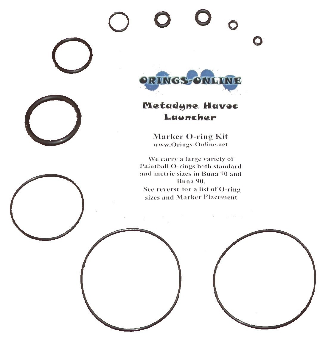 Metadyne Havoc Launcher Paintball Marker O-ring Oring Kit x 2 rebuilds / kits