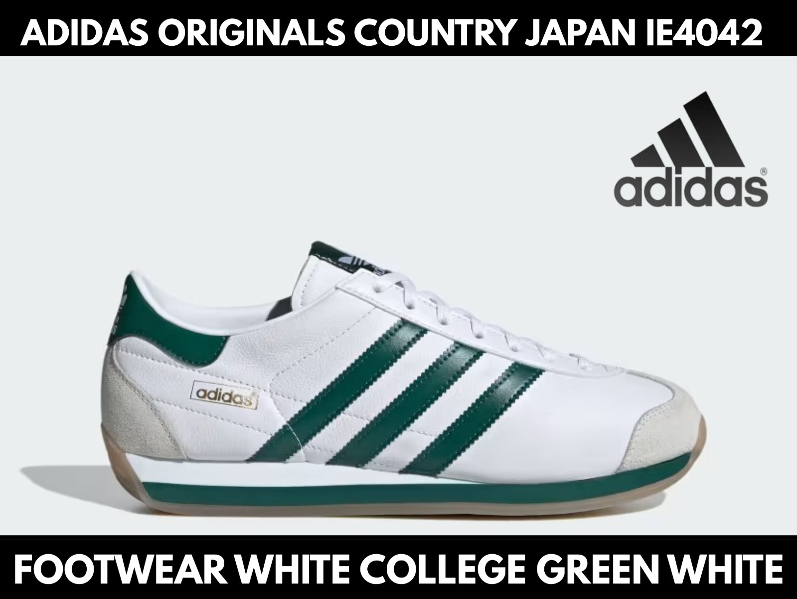 New adidas Originals COUNTRY JAPAN IE4042 Footwear White College Green White