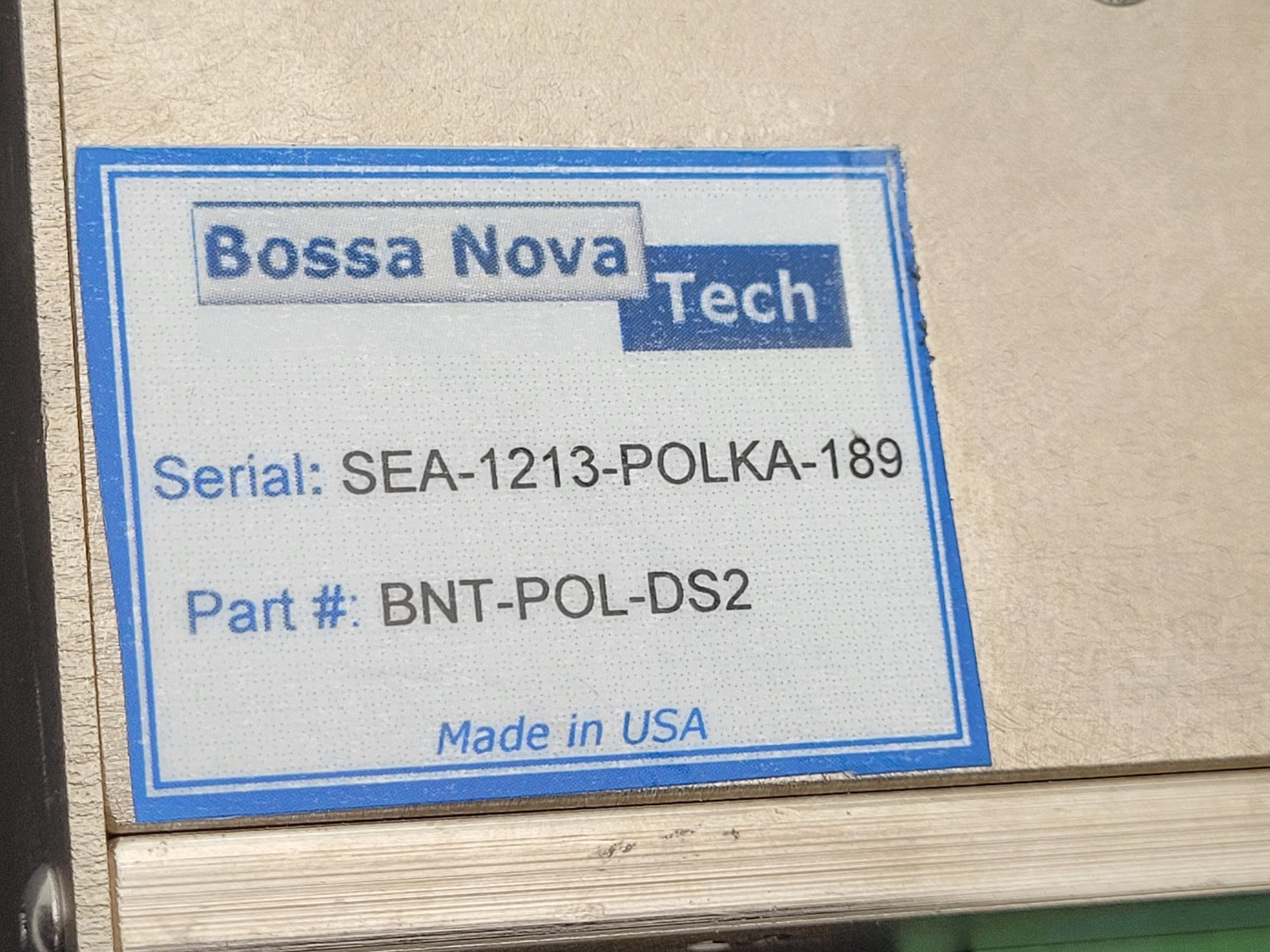 Bossa Nova Tech BTN-POL-DS2 ALLIED Guppy Pro GPF 032B ASG Camera Firewire