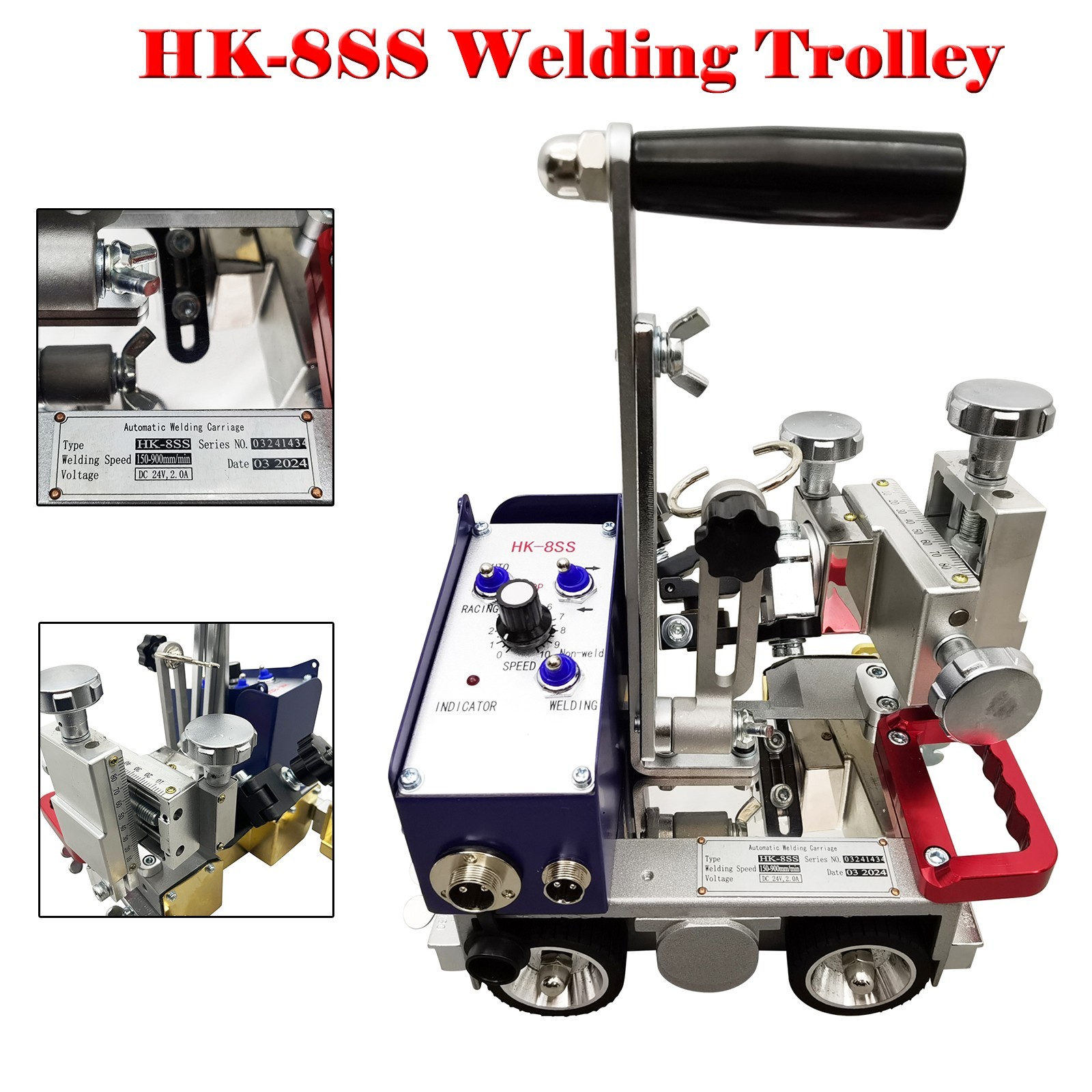 HK-8SS Automatic Welding Trolley Auto Welding Carriage Portable 110V