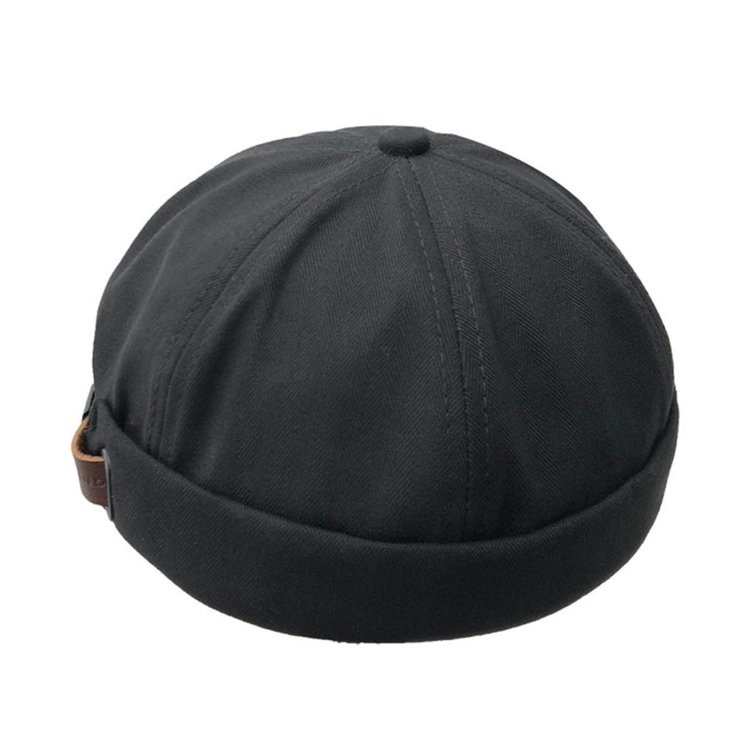 Men Hats Docker Cap Hats Sailor Cap Worker Hat Rolled Cuff Retro Brimless Hat...