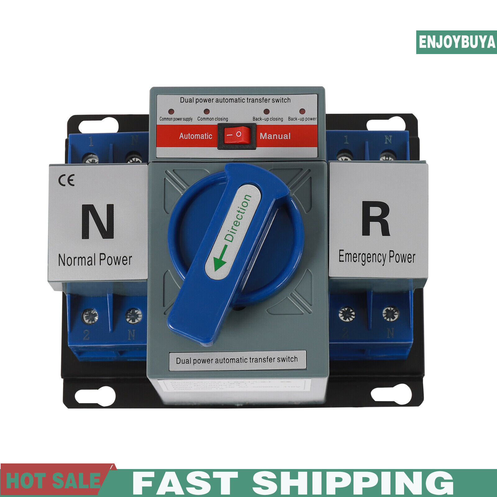 AC110V 2P 63A Mini Dual Power Automatic Transfer Switch Toggle Control Converts