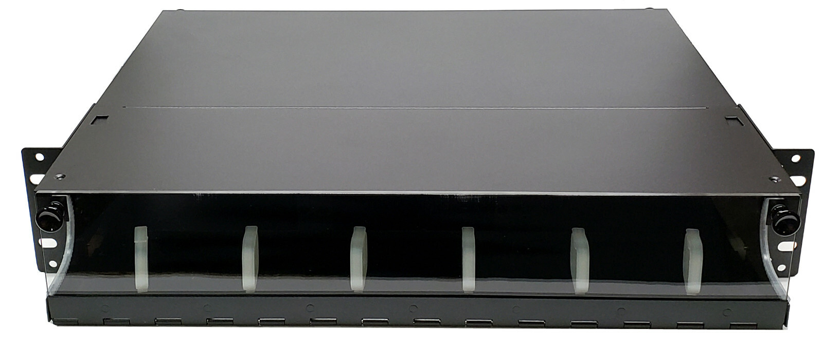 96 Fiber 2RU Rack Mount FDP Patch Only w/ 24 LC OM3/4 Quad Adapters Multimode