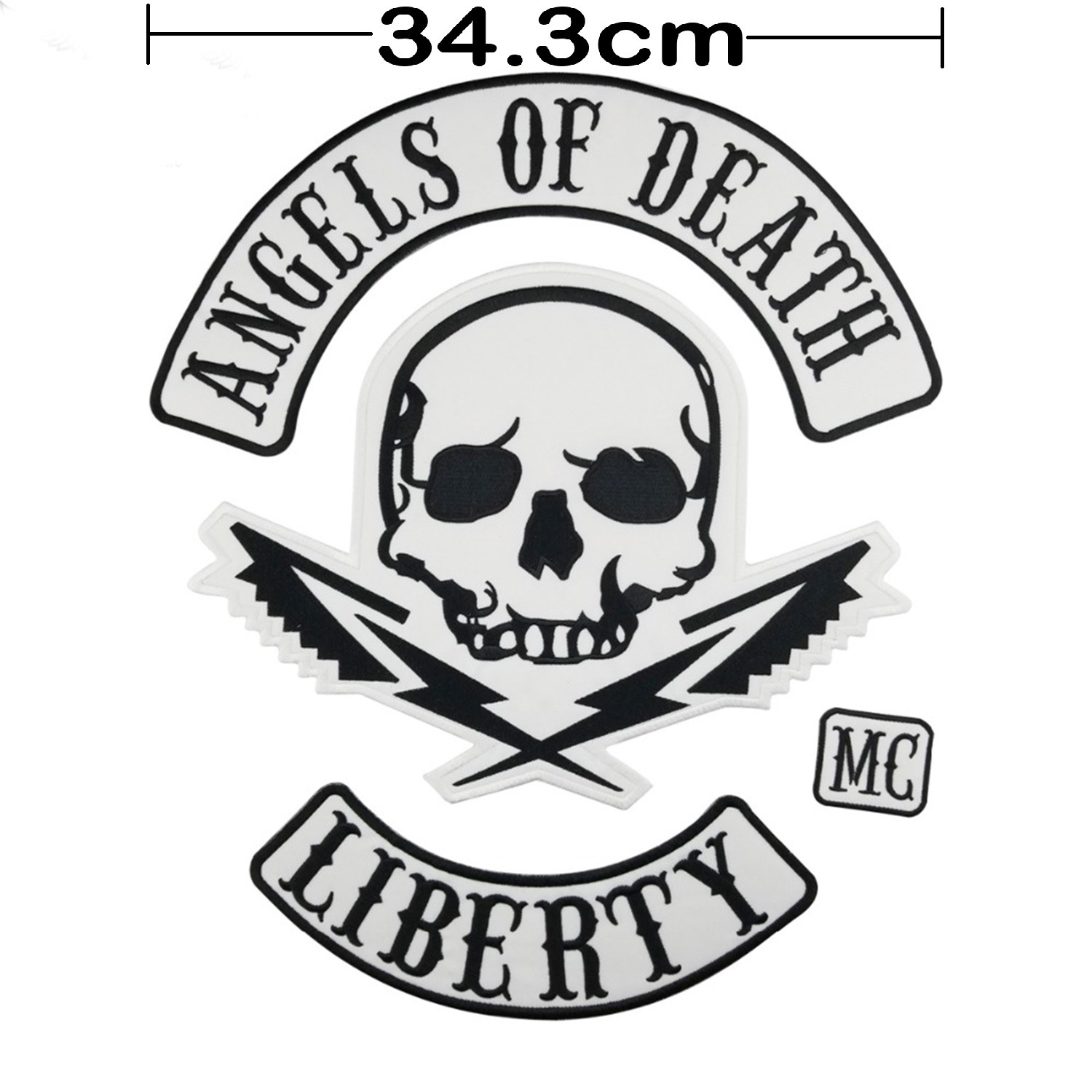 FULL SIZE ANGELS OF DEATH LIBERTY CITY MC Patch set biker GTA 4 IV V 5 chinatown
