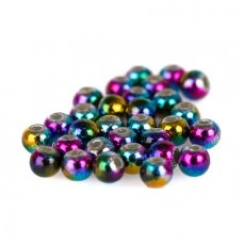 Rainbow Beads, for fly tying or crafting, multi coloured beads, iridescent