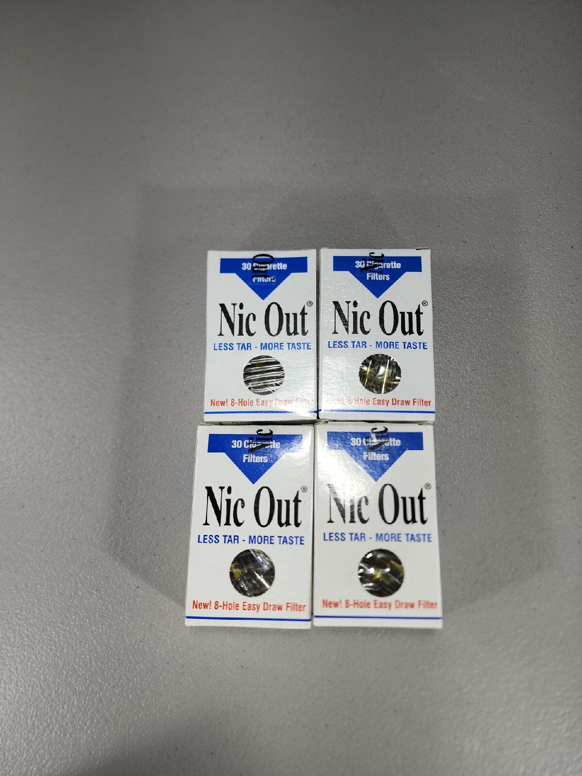 4 New Boxes Nic Out Cigarette 8 Hole Easy Draw Filters -  Less Tar & Nicotine