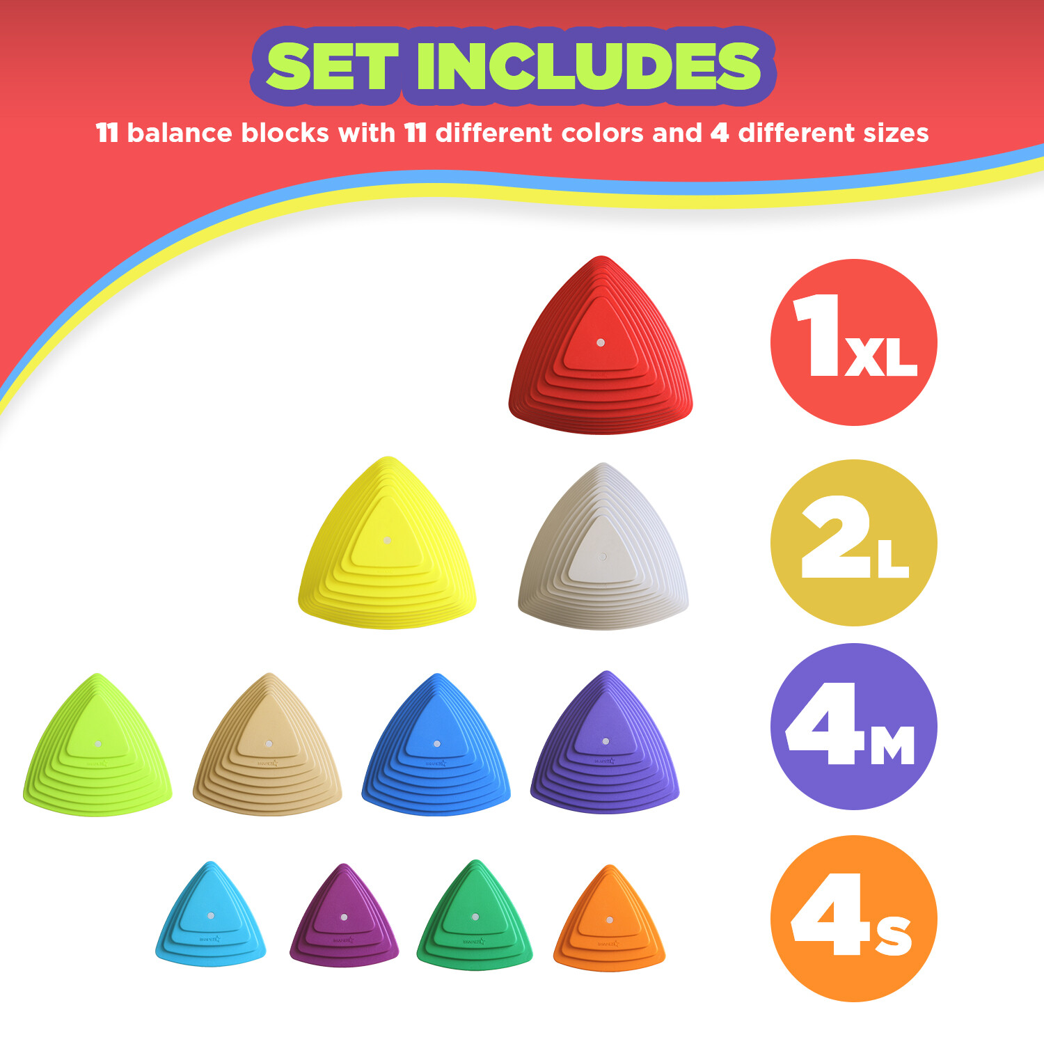 Kids Balance Stepping Stones, Plastic Sensory Obstacle Course Outdoor Indoor Toy
