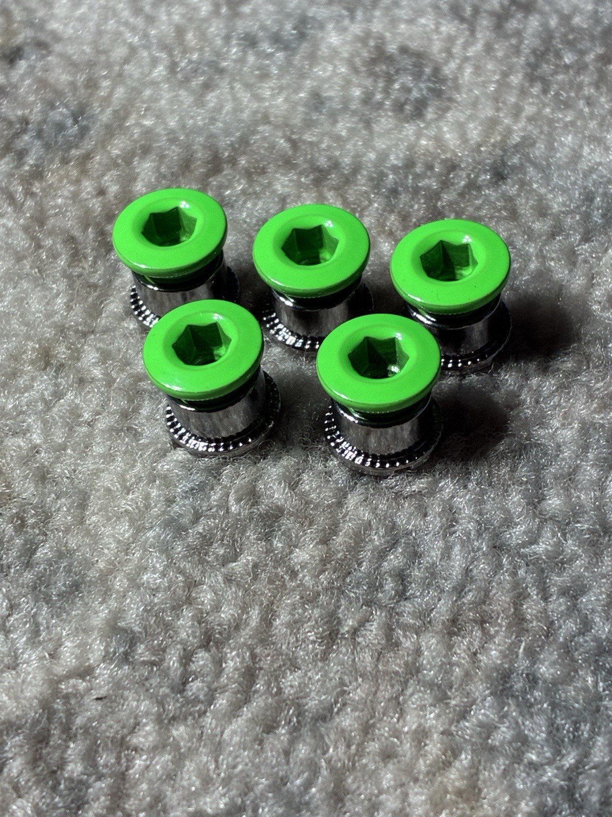 Chainring Bolts Single Speed 5 Bolts  Old School Bmx Day Glow Green