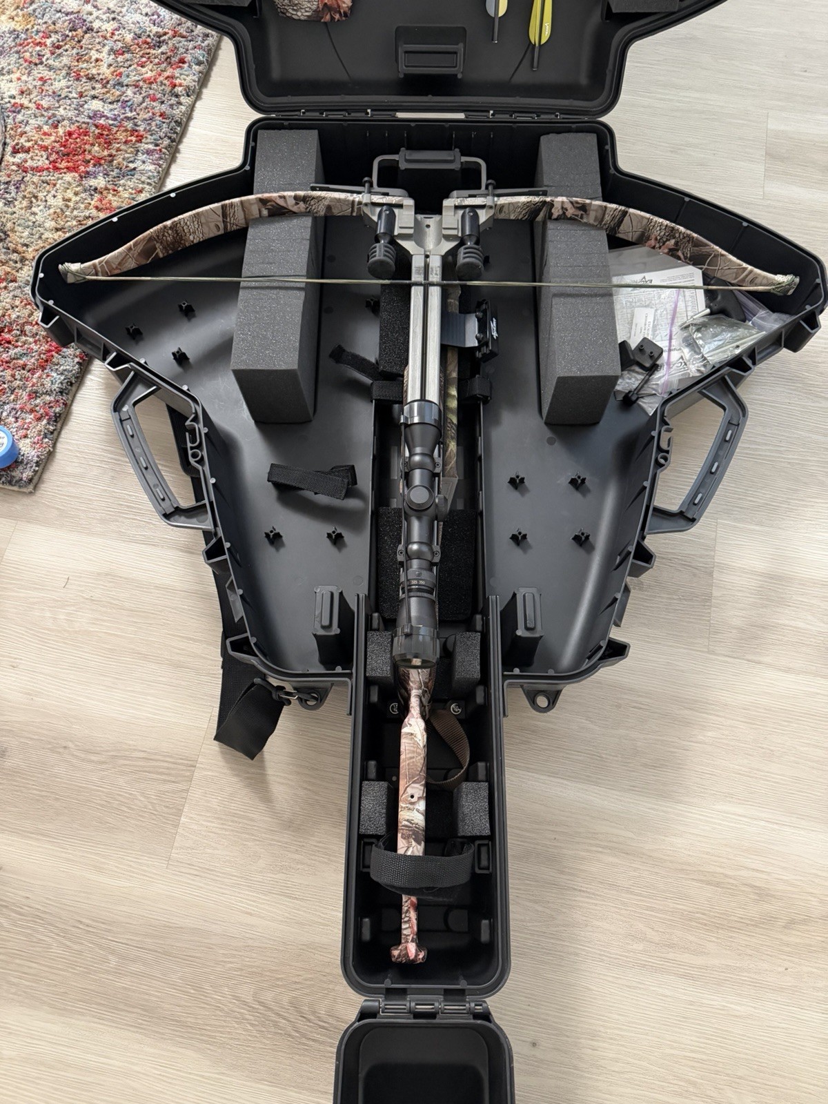 Excalibur Exocet 200 Recurve Crossbow Camouflage 200 lb Scope Arrows Case