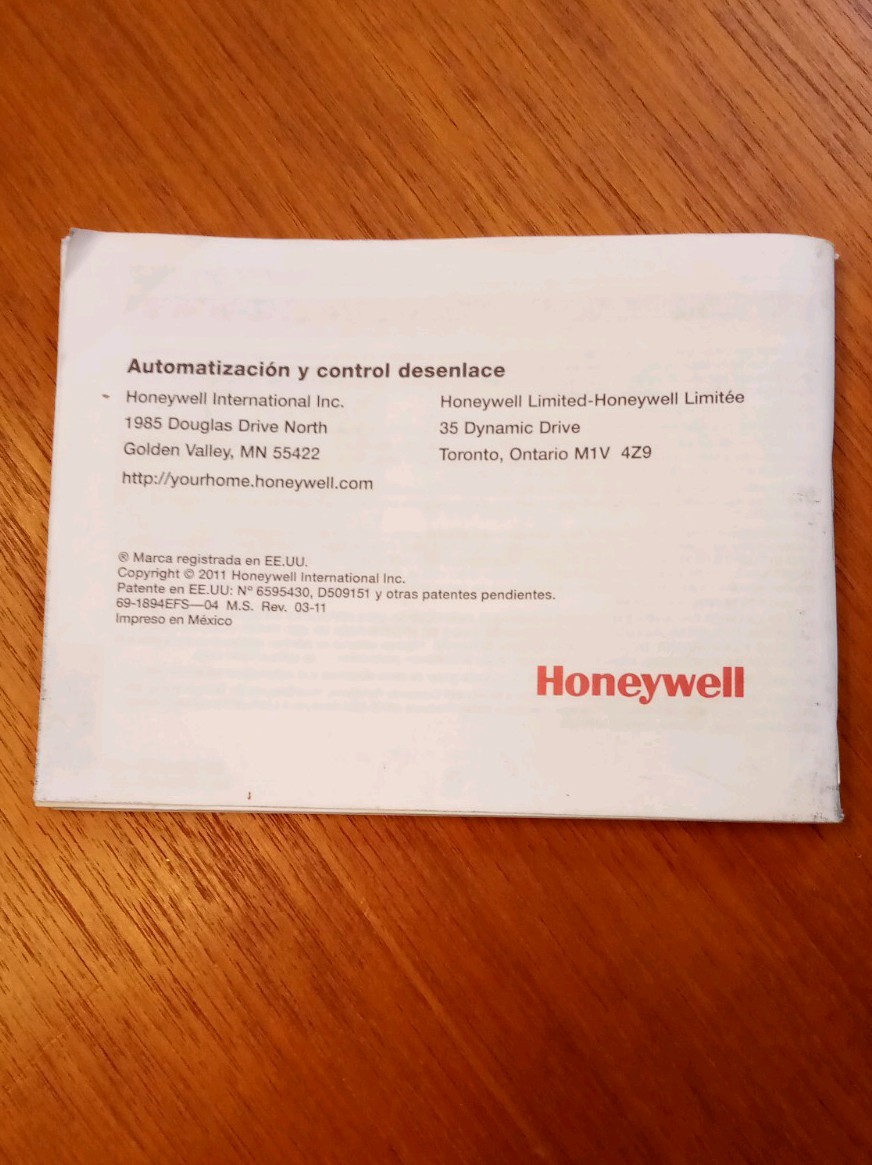 Honeywell VisionPRO TH8000 Series Operating Manual