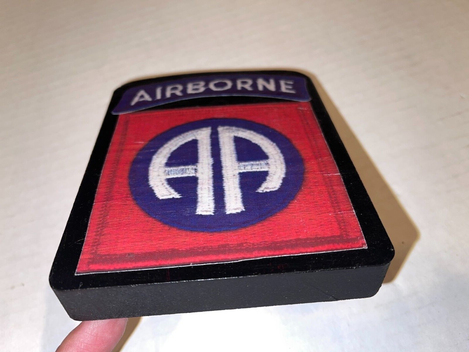 US Army 82nd Airborne Division All American SSI Patch Insignia Plaque 6" X 4"