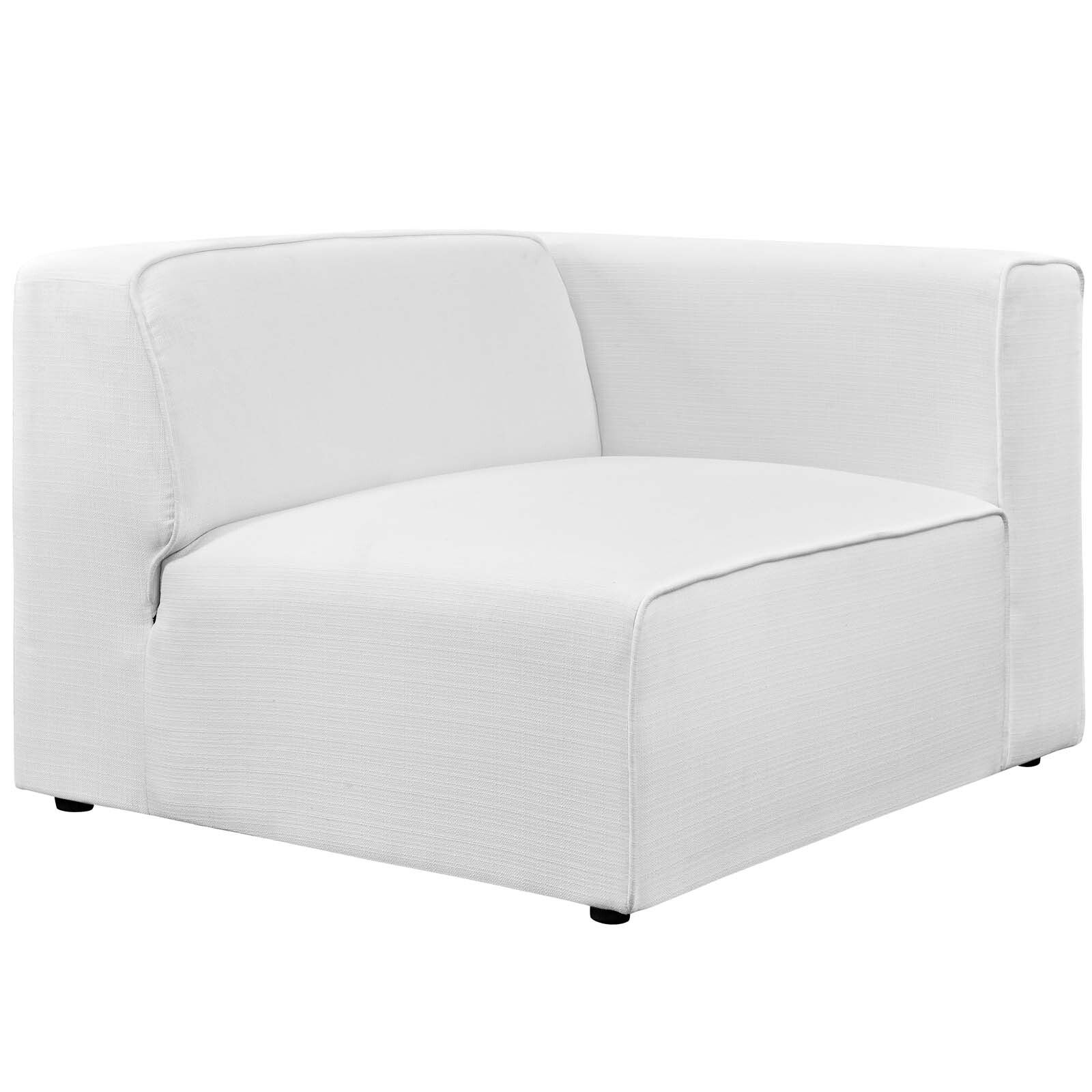 Modway Mingle Fabric Right-Facing Sofa in White