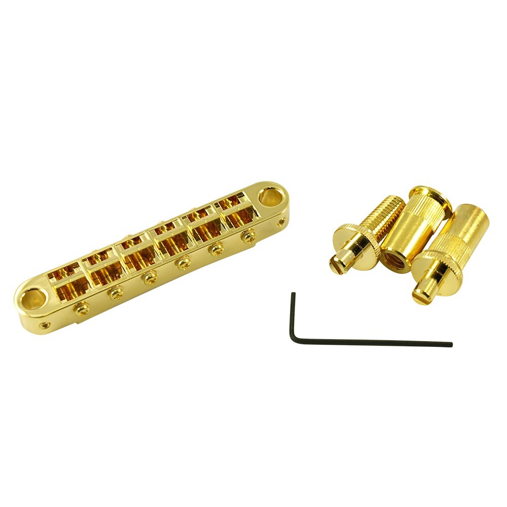 NEW - Tone Pros T3BT-G Tunematic Guitar Bridge, Large Posts - GOLD