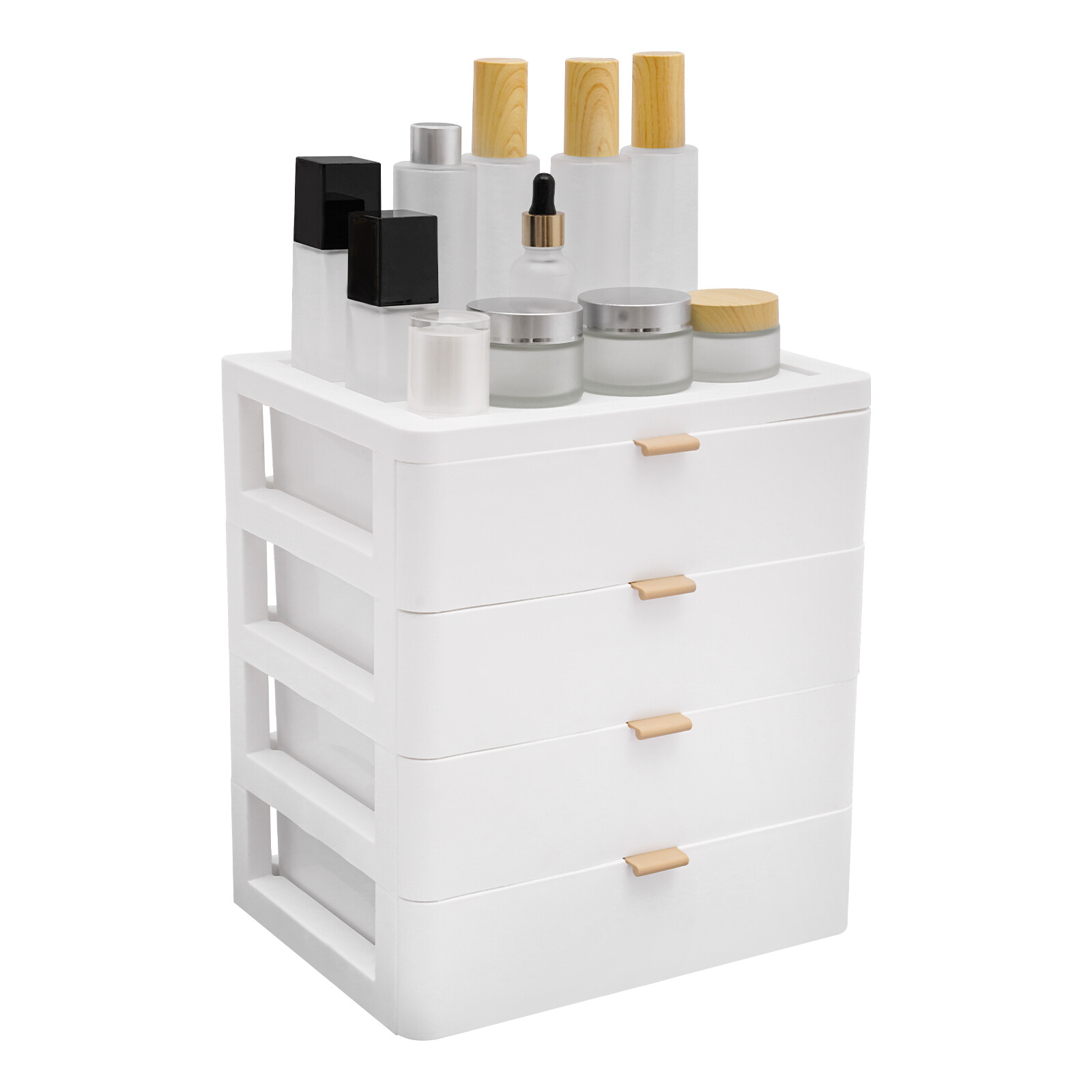 Modern Desktop Storage Box Drawer Organizer Desk Organizer with Drawer White NEW