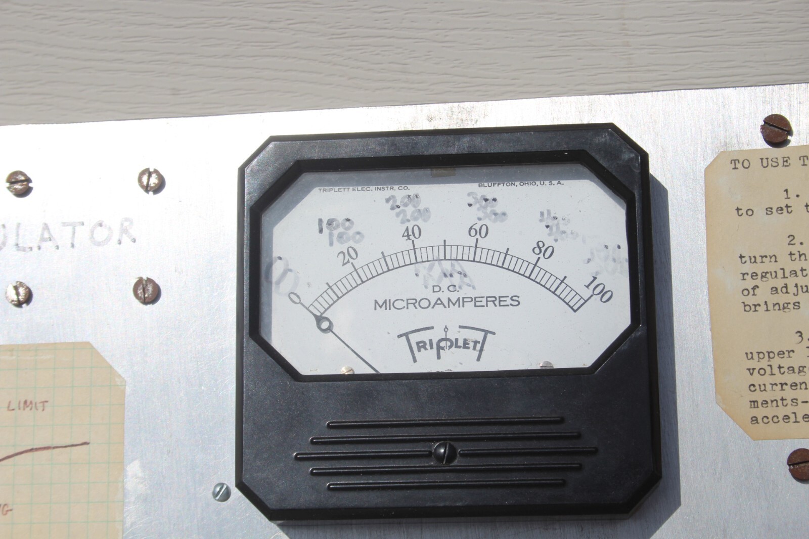 VTG Voltage Regulator Triplett Meter Panel Polytron Devices Power Suply Current