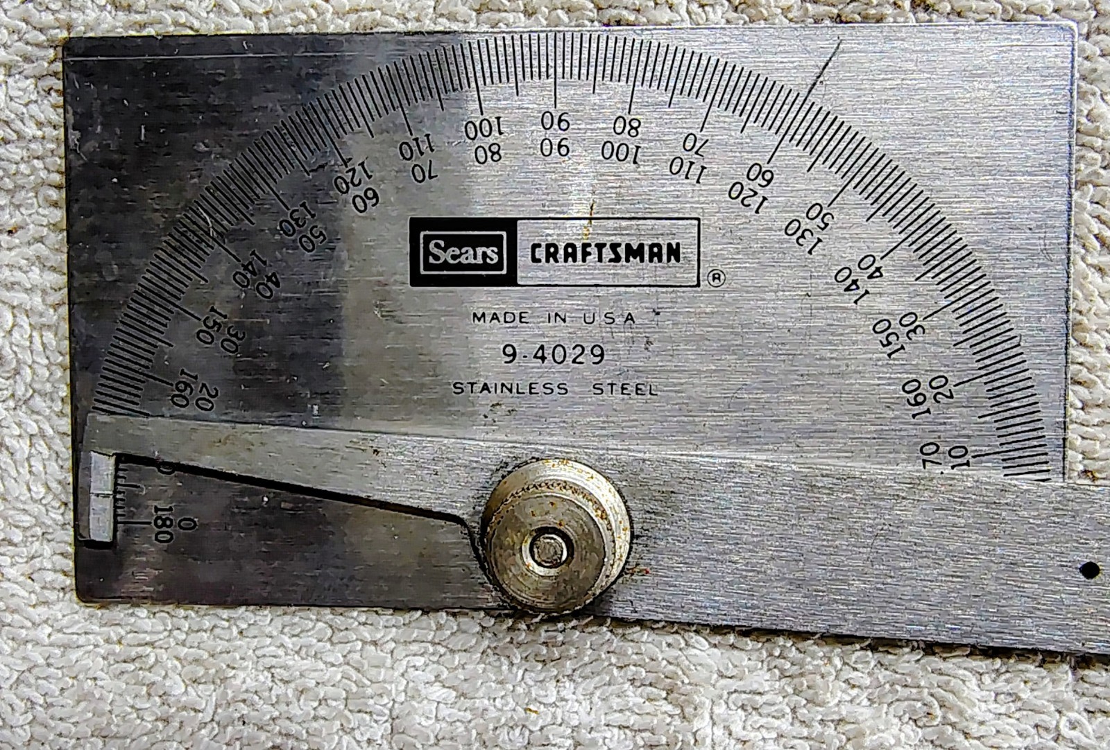 🗽 CRAFTSMAN NO 9 4029 STAINLESS PROTRACTOR MACHINIST/ TOOLMAKER