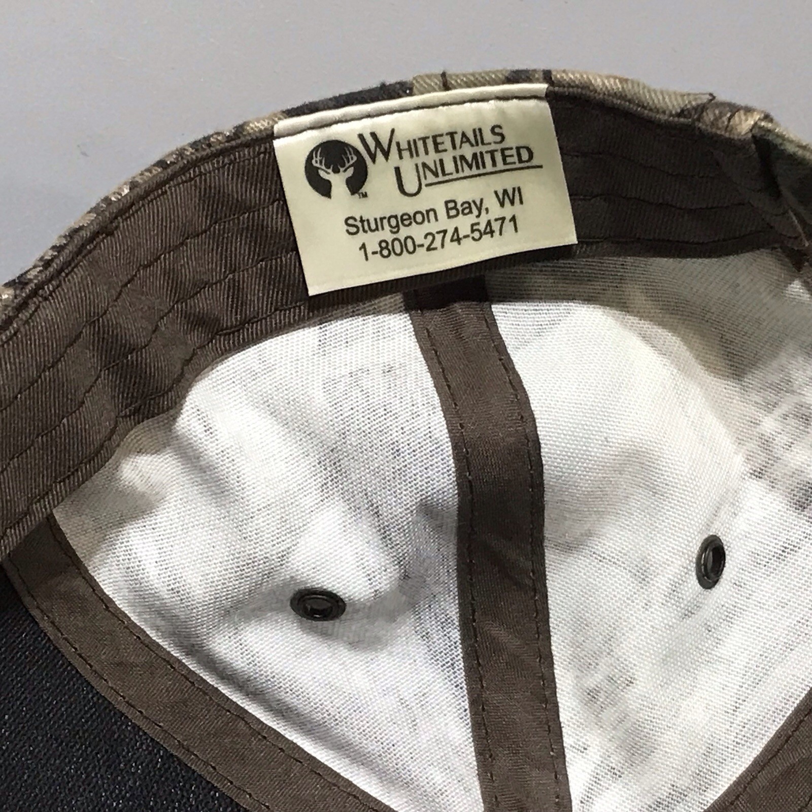 Whitetails Unlimited RealTree Camouflage Deer Embroidered Logo StrapBack Cap