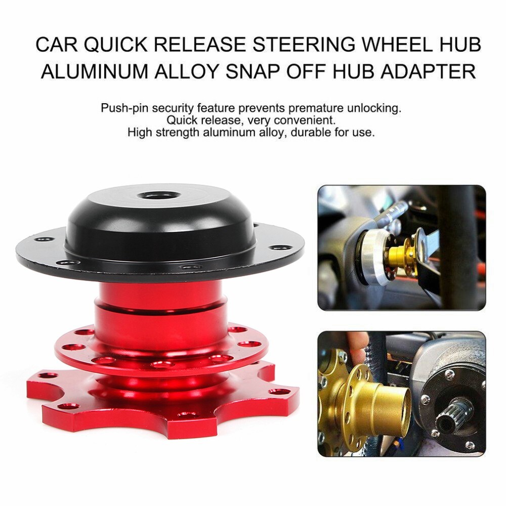 14inch Red Deep Dish Drifting Racing Steering Wheel+Red Quick Release Adapter