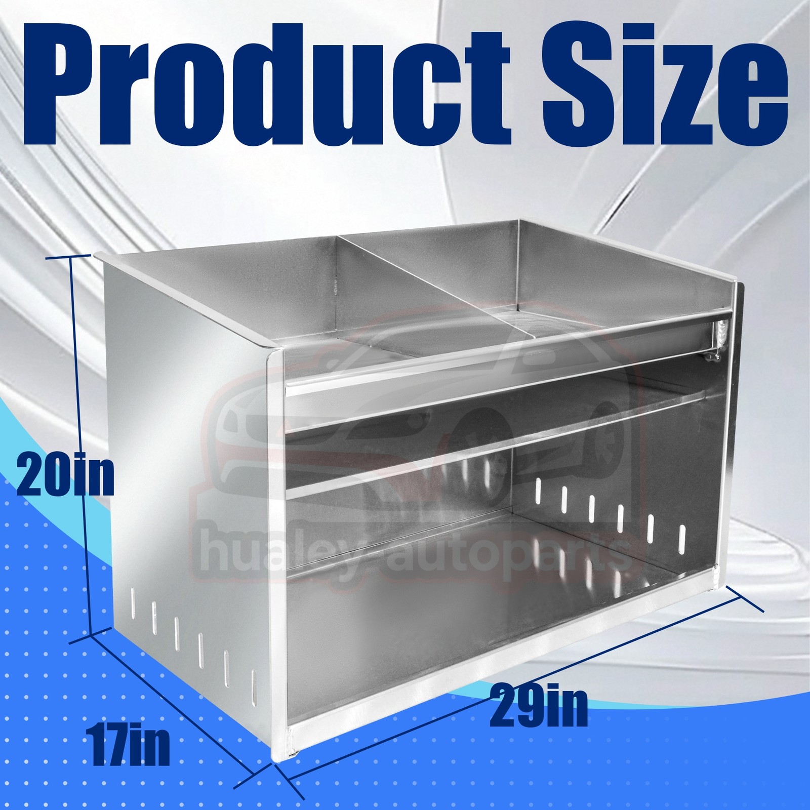 Storage Organizer Deluxe Dual Helmet Bay Shelf Holder Aluminum Trailer  Garage