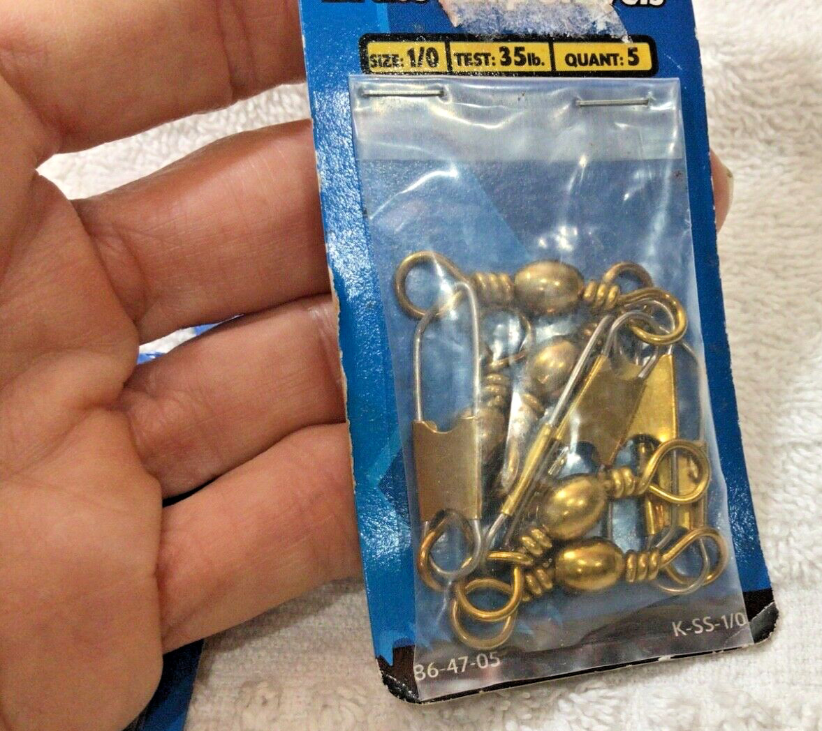 3 pkg w/ 6 ea pkg total 18 Eagle Claw BRASS Snap Swivels - Size 1 K-SS-1/0