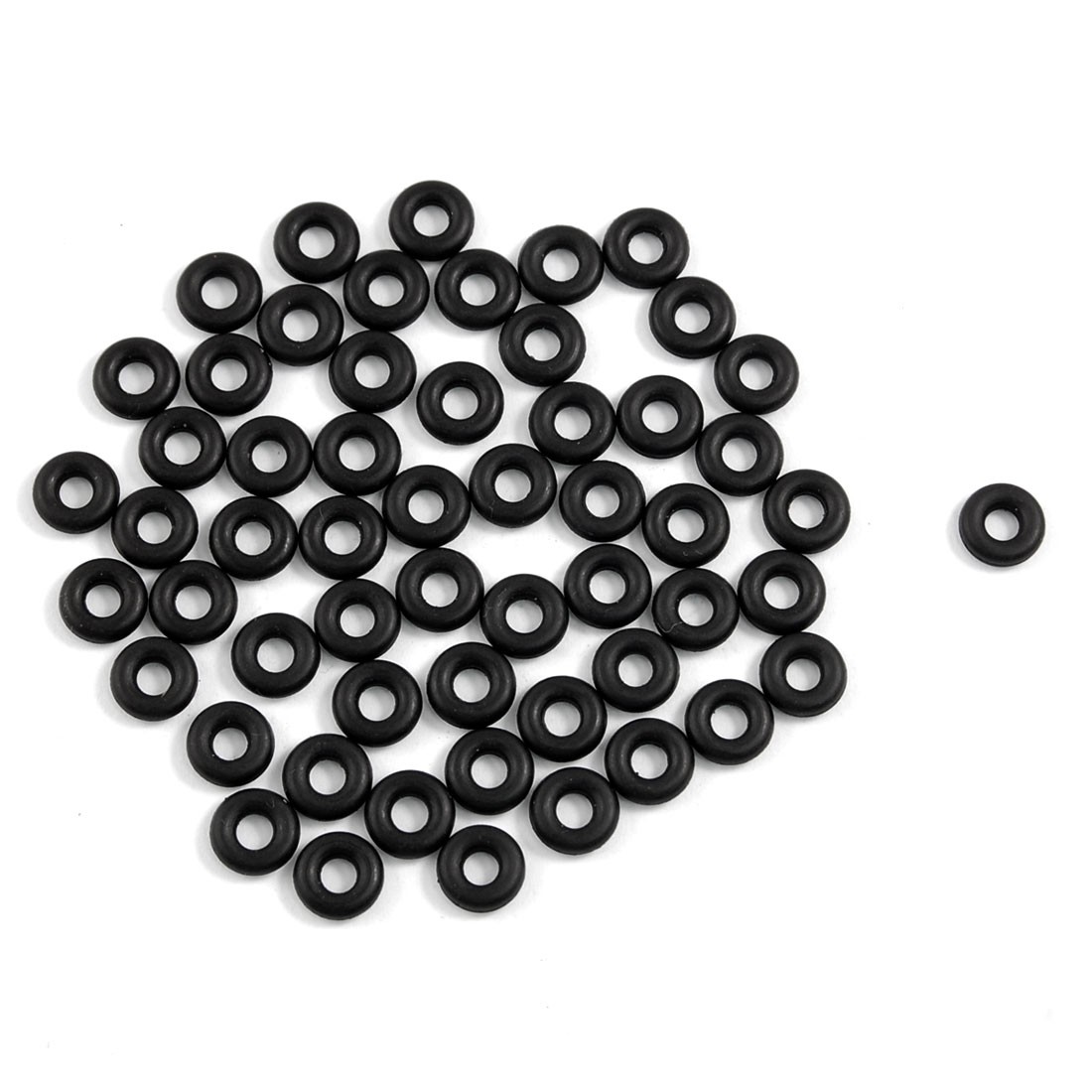 50 x Black 8mm OD 3mm Inner Dia Nitrile Rubber O-ring Oil Seal Gaskets
