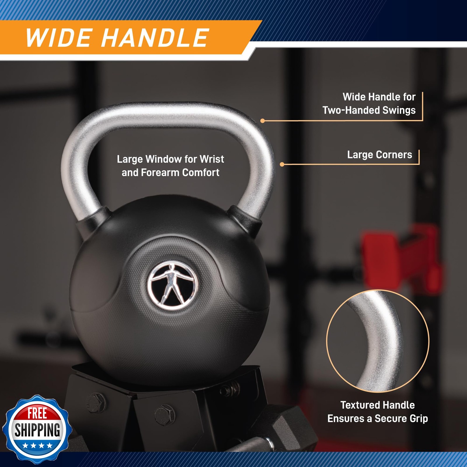 Marcy PU Coated Kettlebell – 10 to 40 LB Single Weights with Textured Steel H...