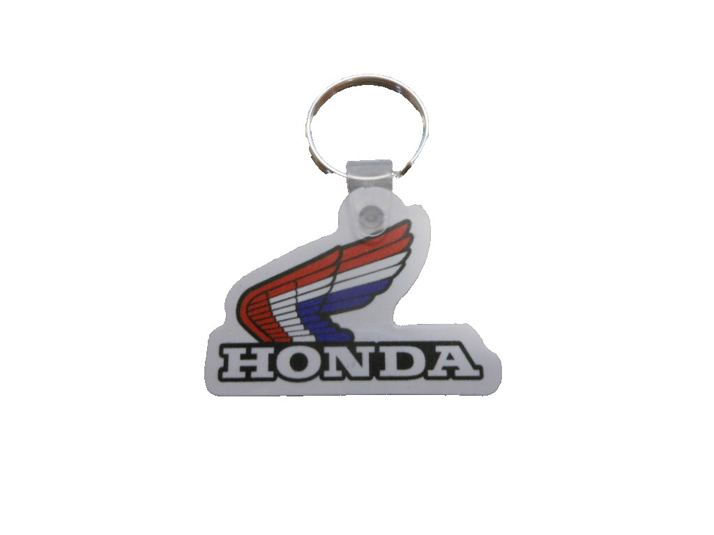 Honda Red White Blue Wing Retro Vintage Motorcycle Keychain Key Chain ATC XR CR