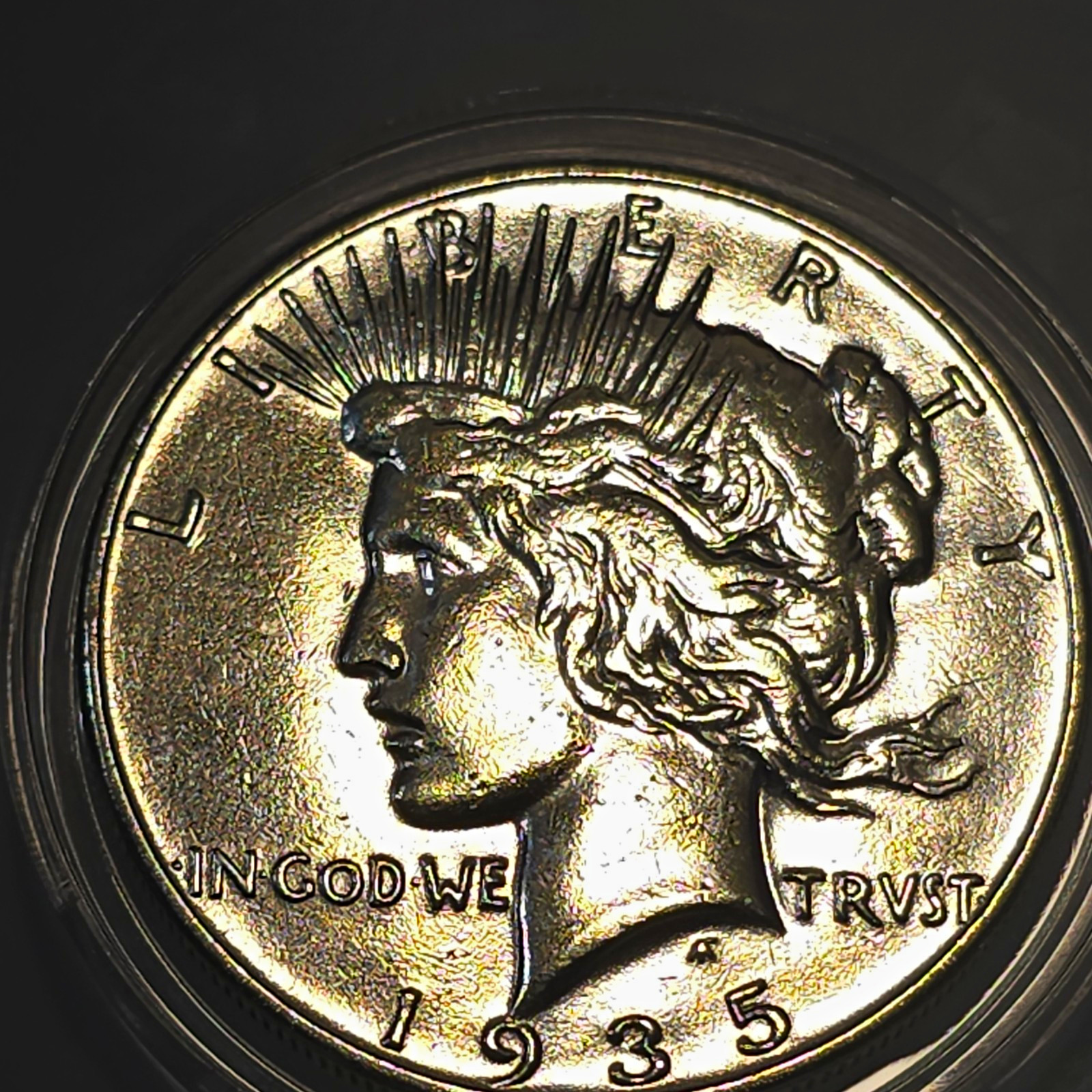 1935 Peace Silver Dollar $1  Polished From Kennedy Mint Co. Good Date