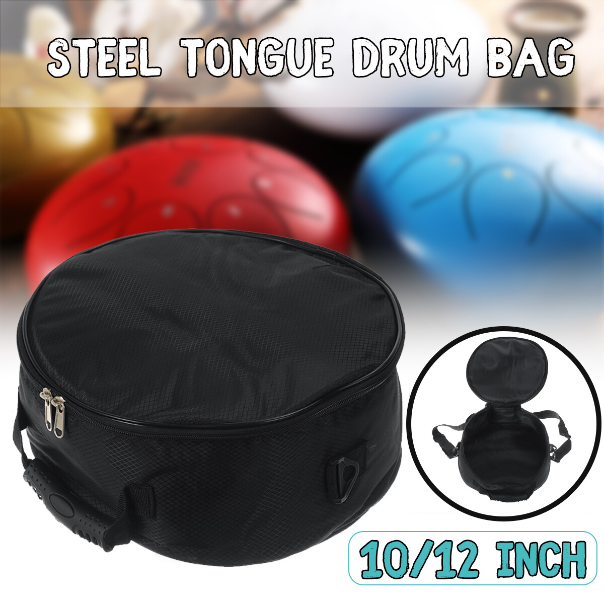 Oxford Bag Carry Case w/ Shoulder Strap For Steel Tongue Drum Handpan Tankdrum