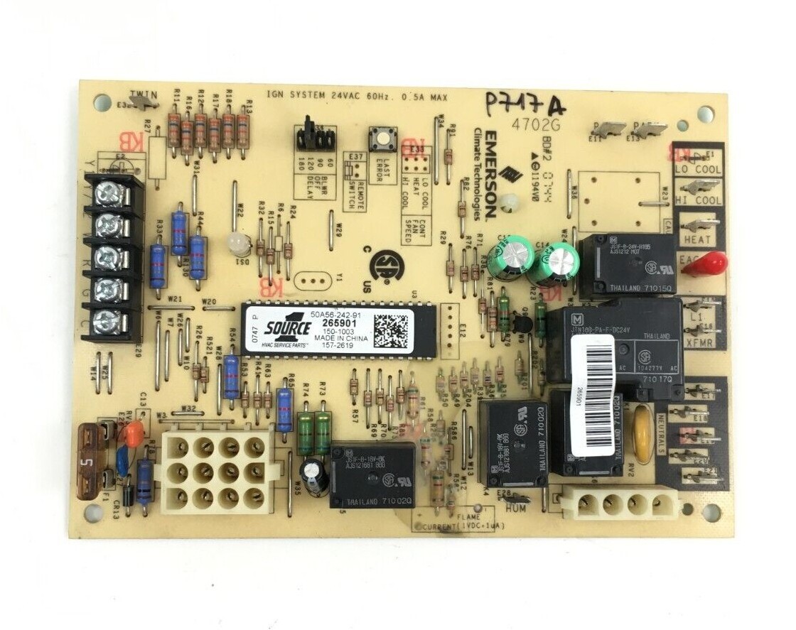 YORK Coleman 265901 Furnace Control Circuit Board 50A56-242 used #P717A