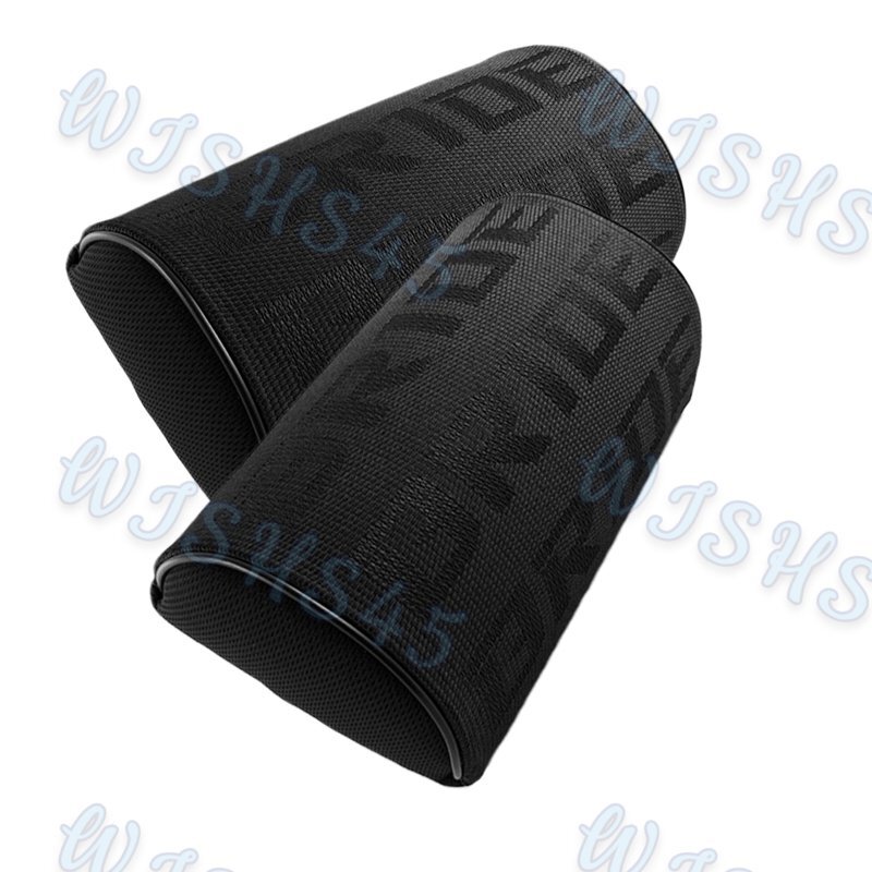 2PCS Black Gradation JDM Bride Neck Headrest pillow Fabric Racing seat material