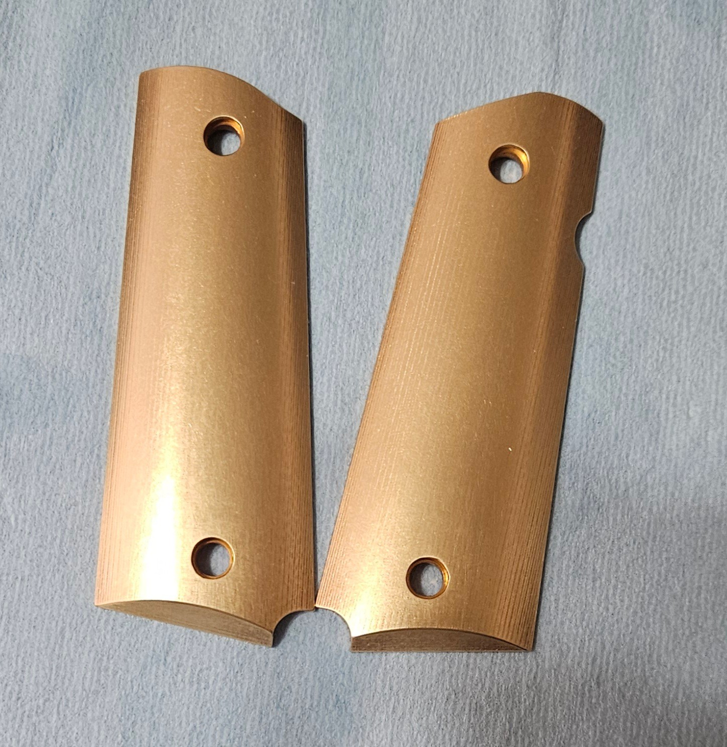Solid Brass 1911 AlumaGrips, Full Size, Ambi cut