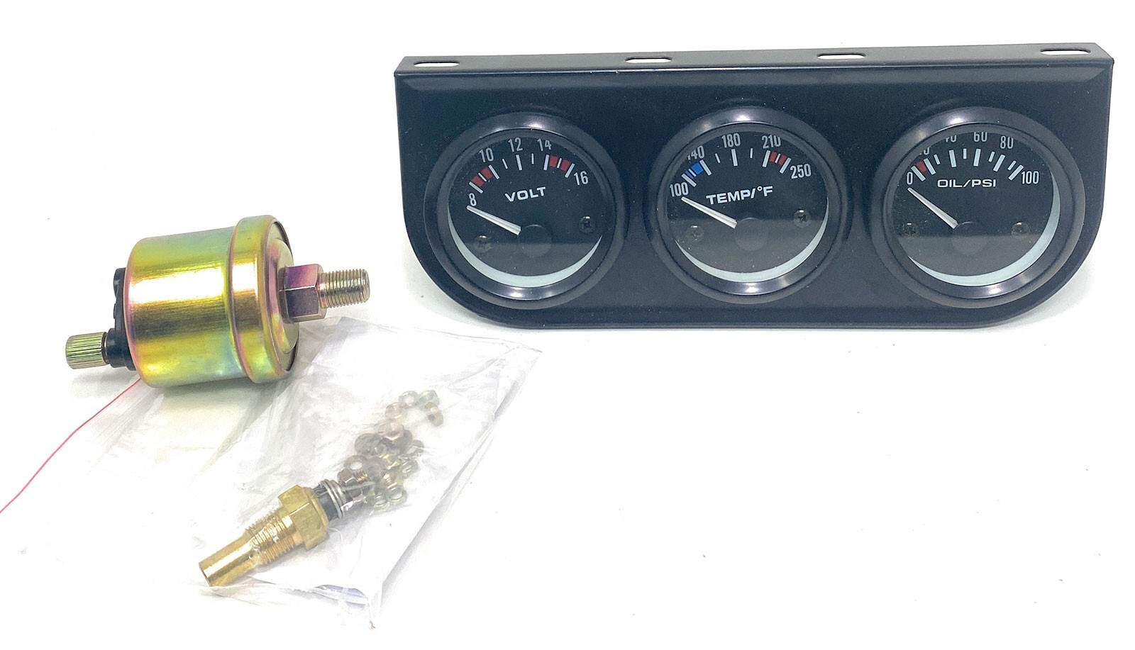 3-in-1 Car 52mm Triple Gauge -Voltage ,Water temp, Oil Pressure Auto Dashboard