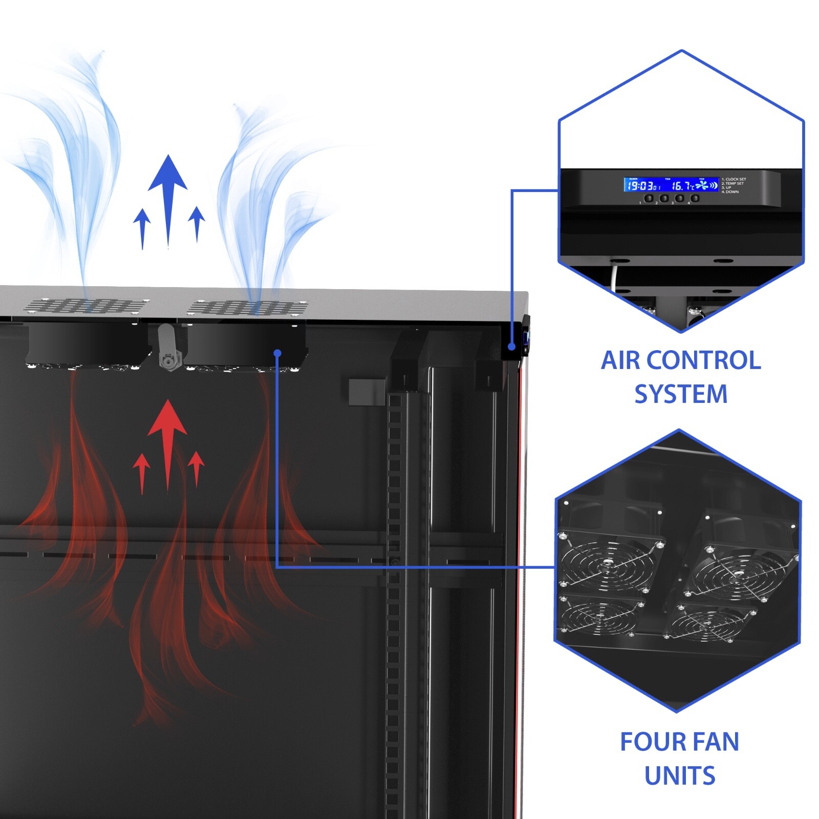 Sysracks 27U 32'' Deep IT Network Data Server Rack Cabinet