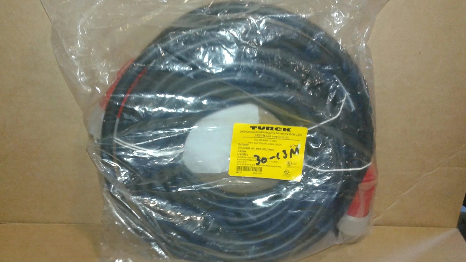 Turck GSDA GKDA 30-13M/S1055/S4000 Power Cordset 13M Length 600V 30A 5P Factory