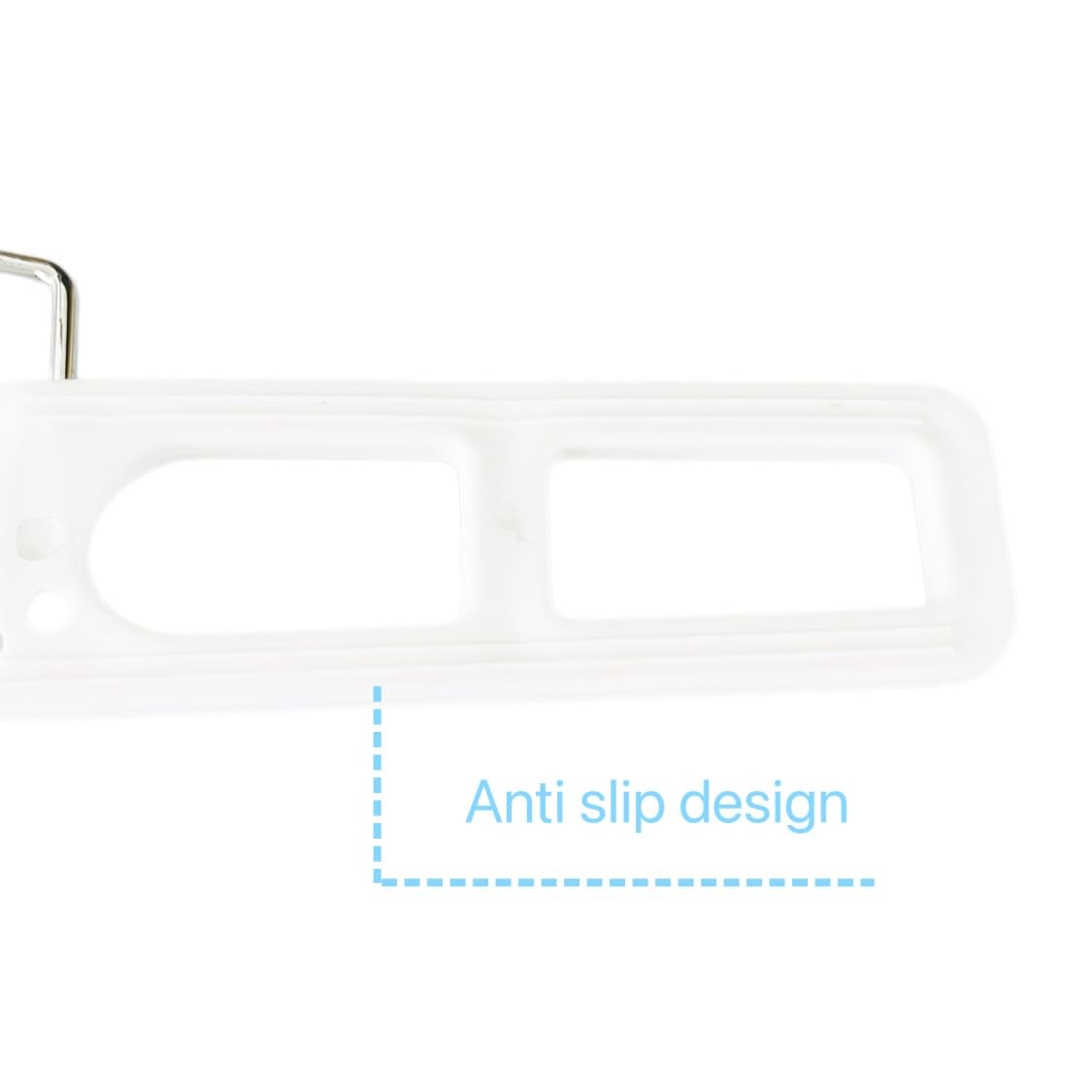 12 Pack White Premium Plastic Skirt Hangers, Space Saving Pant Set With Clamp...