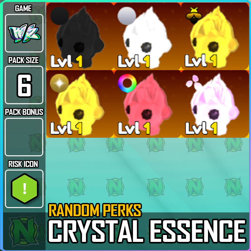 World Zero WZ - 6 PACK -  RANDOM PERKS - CRYSTAL ESSENCE