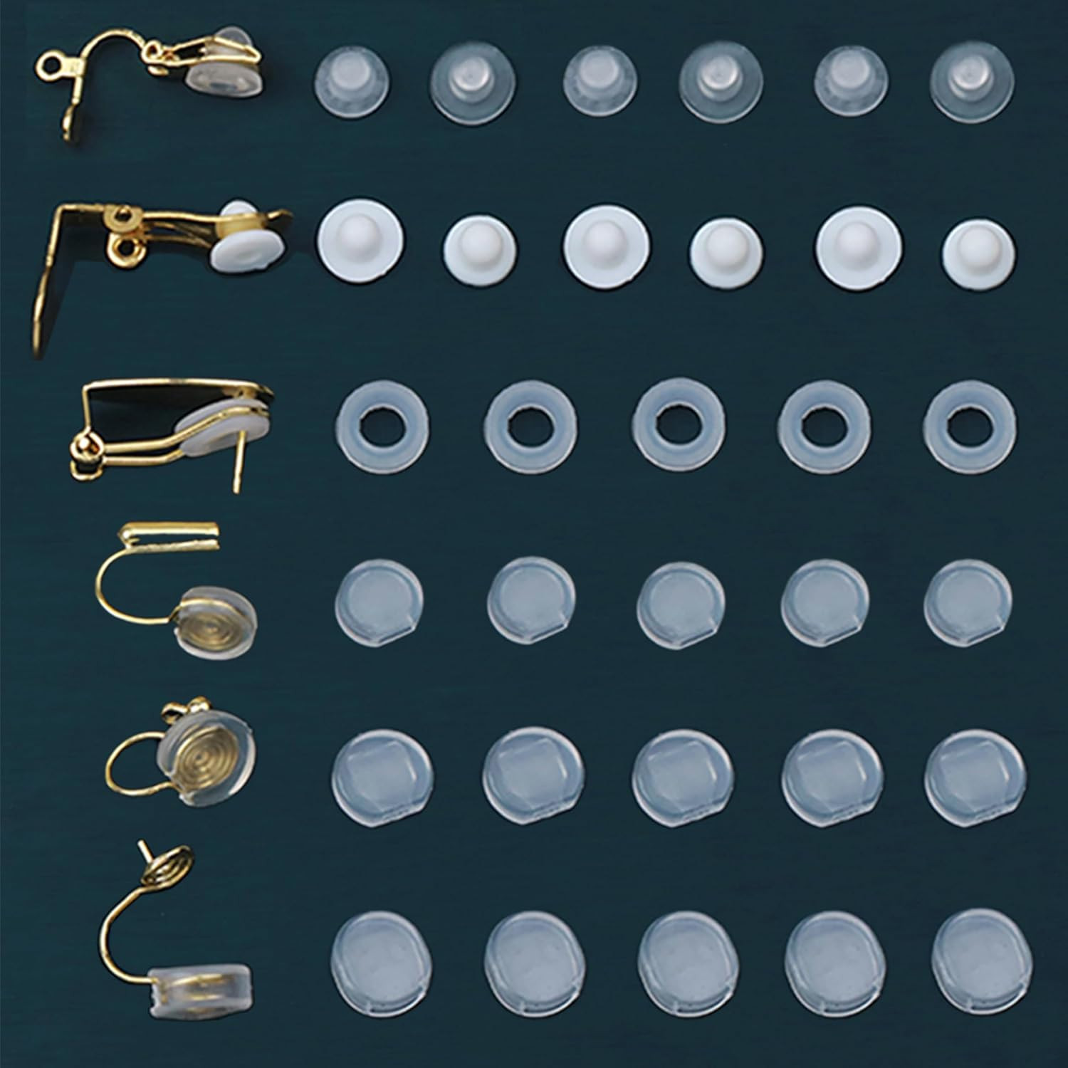 80 Pieces 8 Size Earring Pads TPE Material (Better Than Silicone) Comfort Earrin