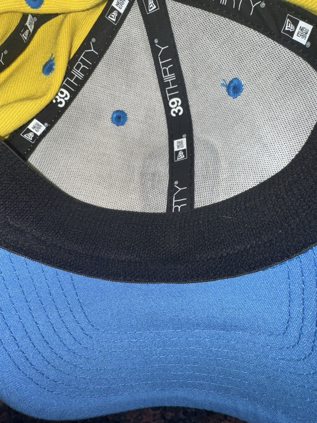 Men's New Era Yellow/Blue De Sacramento Dorados 39Thirty Fitted S/M