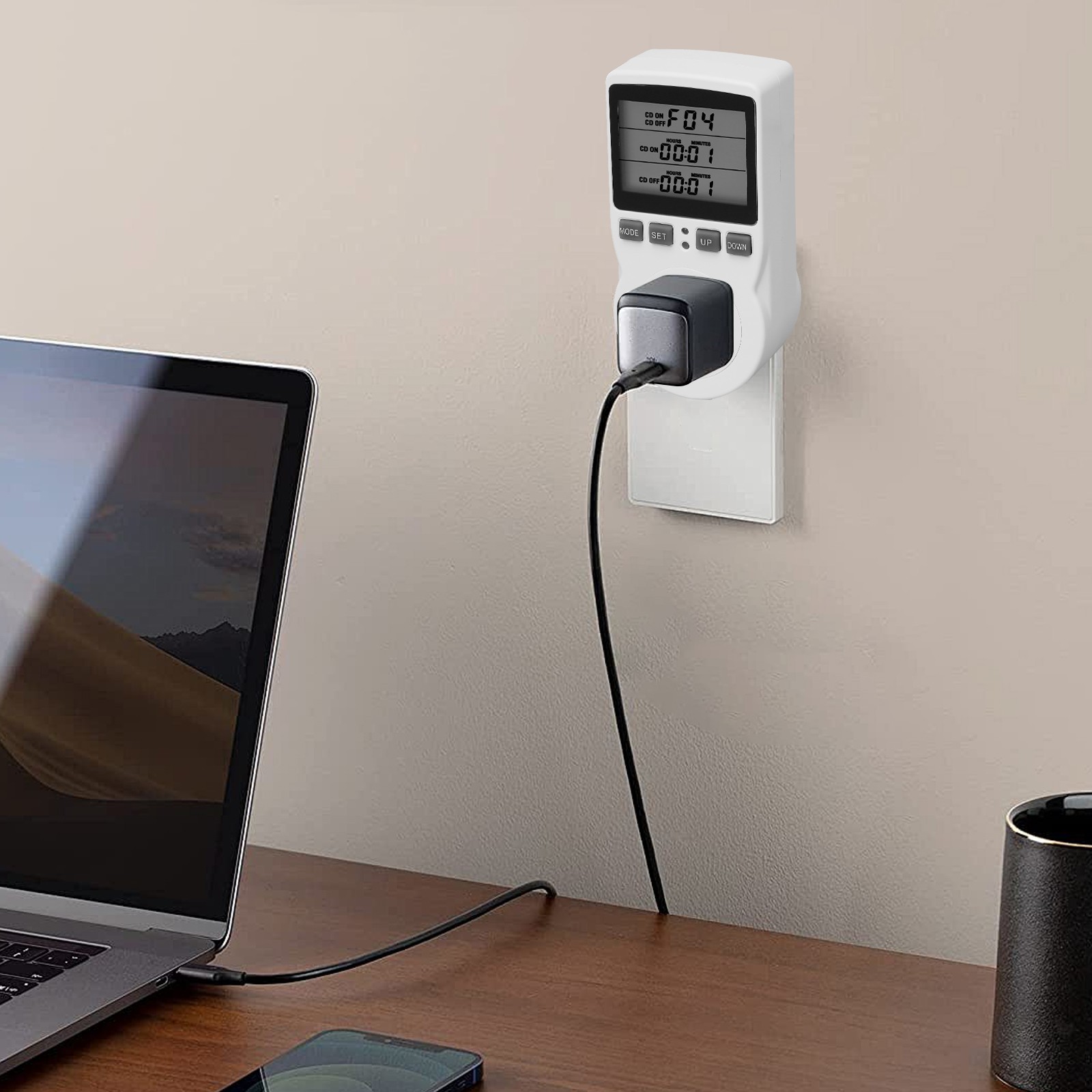 Outlet Plug Temperature Controller Dual Display Outlet Thermostat For Greenhouse