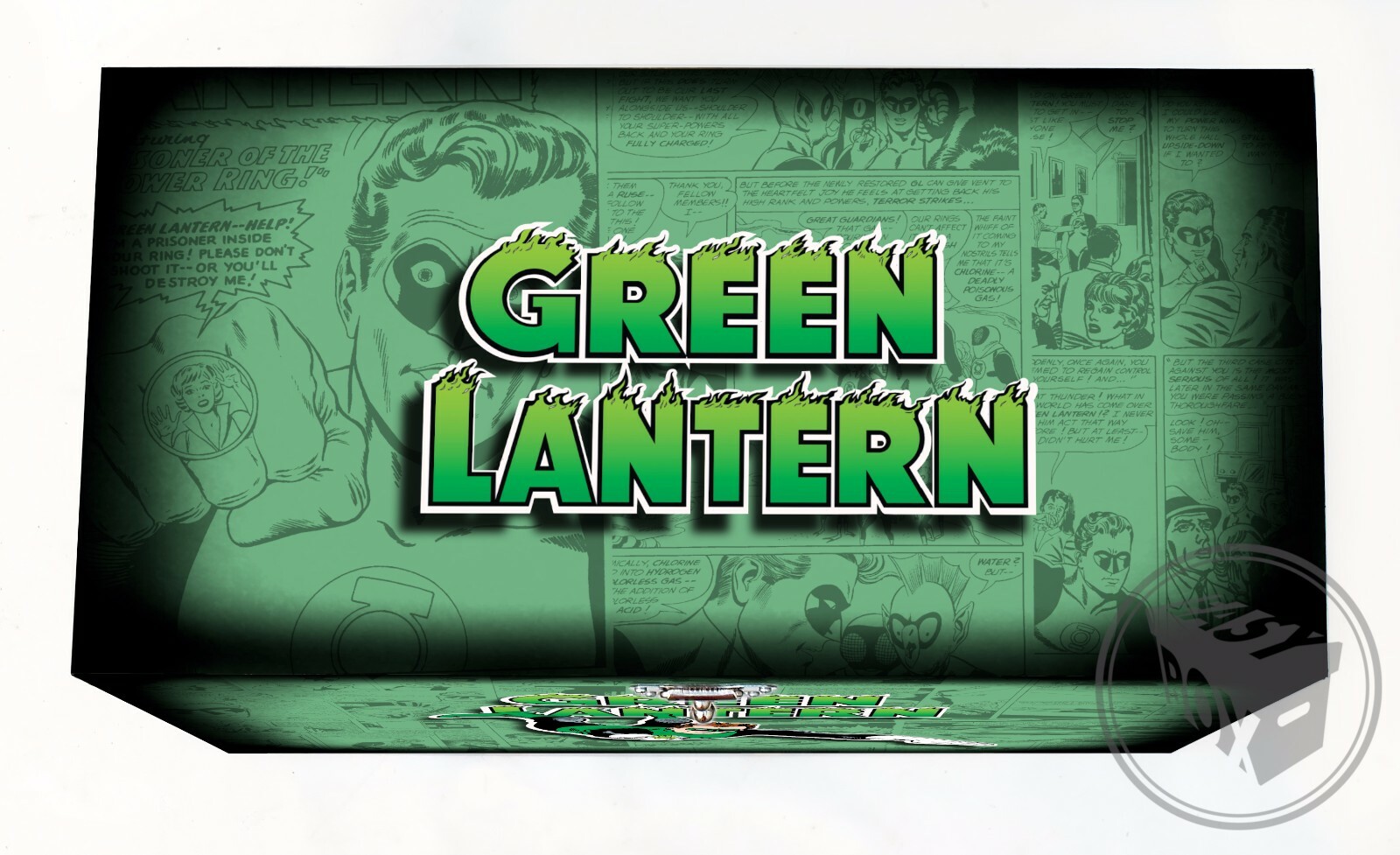 Large Comic Book Hard Storage Box Chest MDF Green Lantern