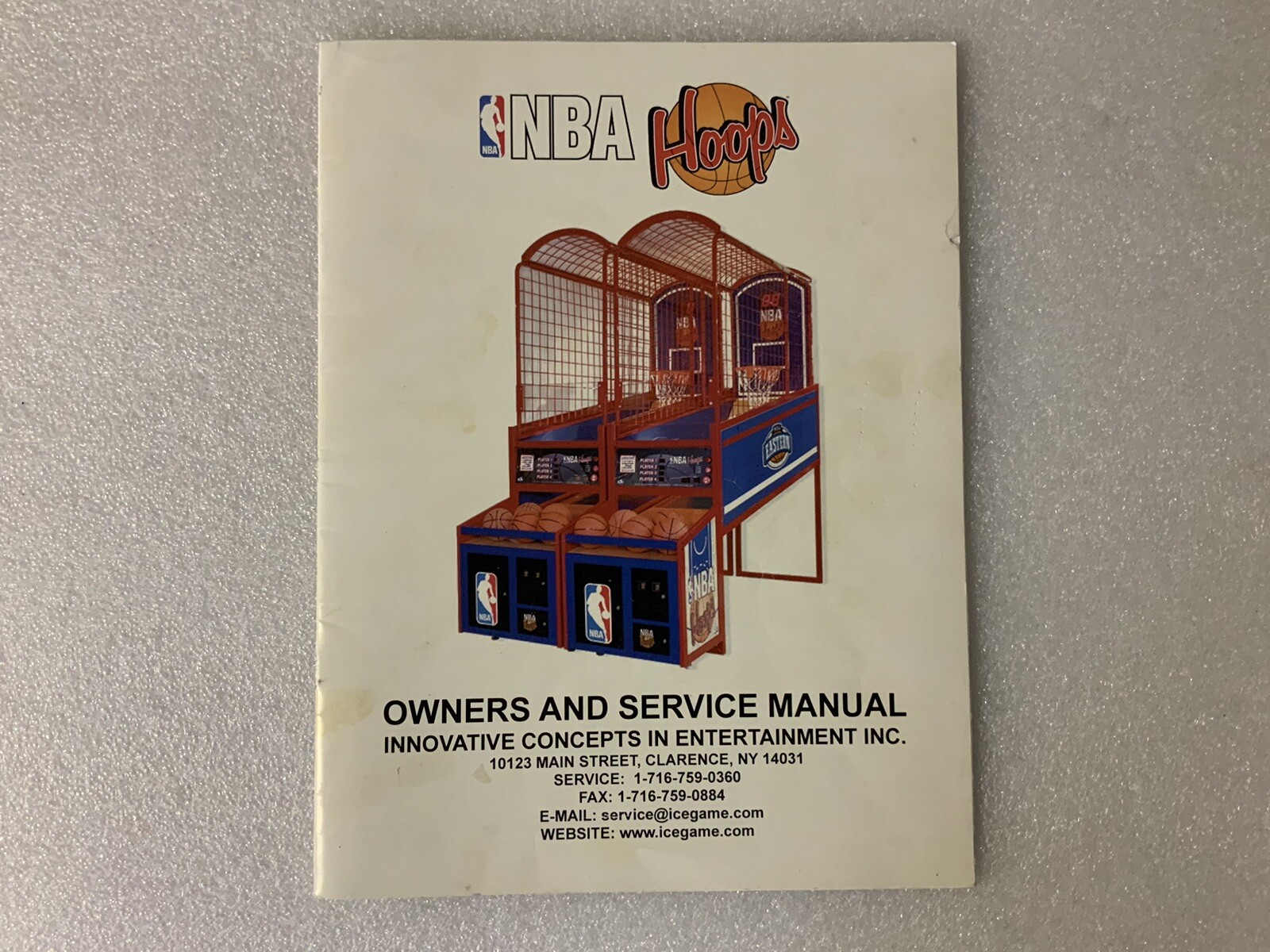 Ice NBA Hoops Arcade Owners And Service Manual