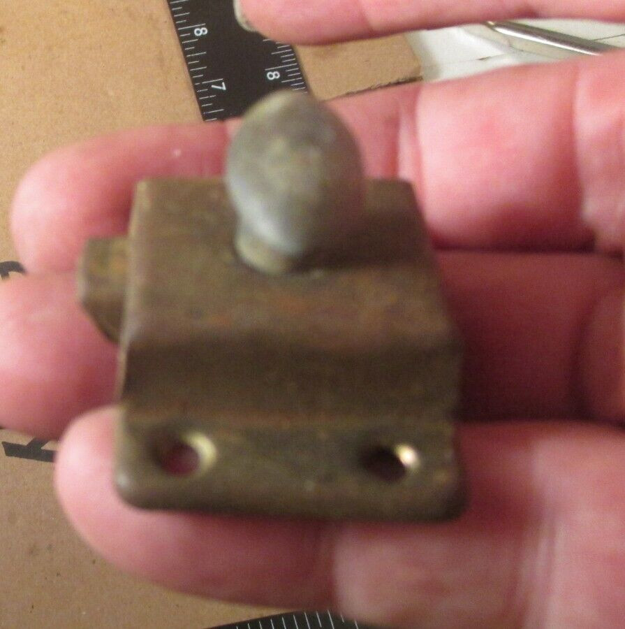 OLD Cupboard Slide Latch  Hoosier Cabinet missing the catch 1 3/4x 1 1/4"