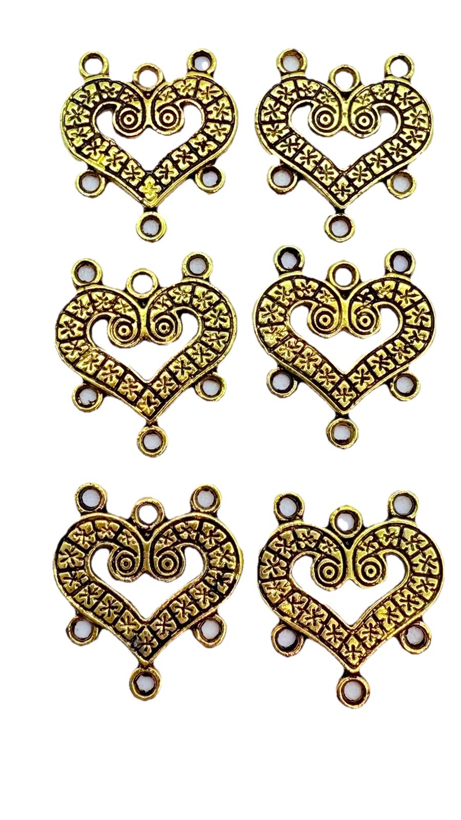 Gold Tone Earring Connectors Qty:6