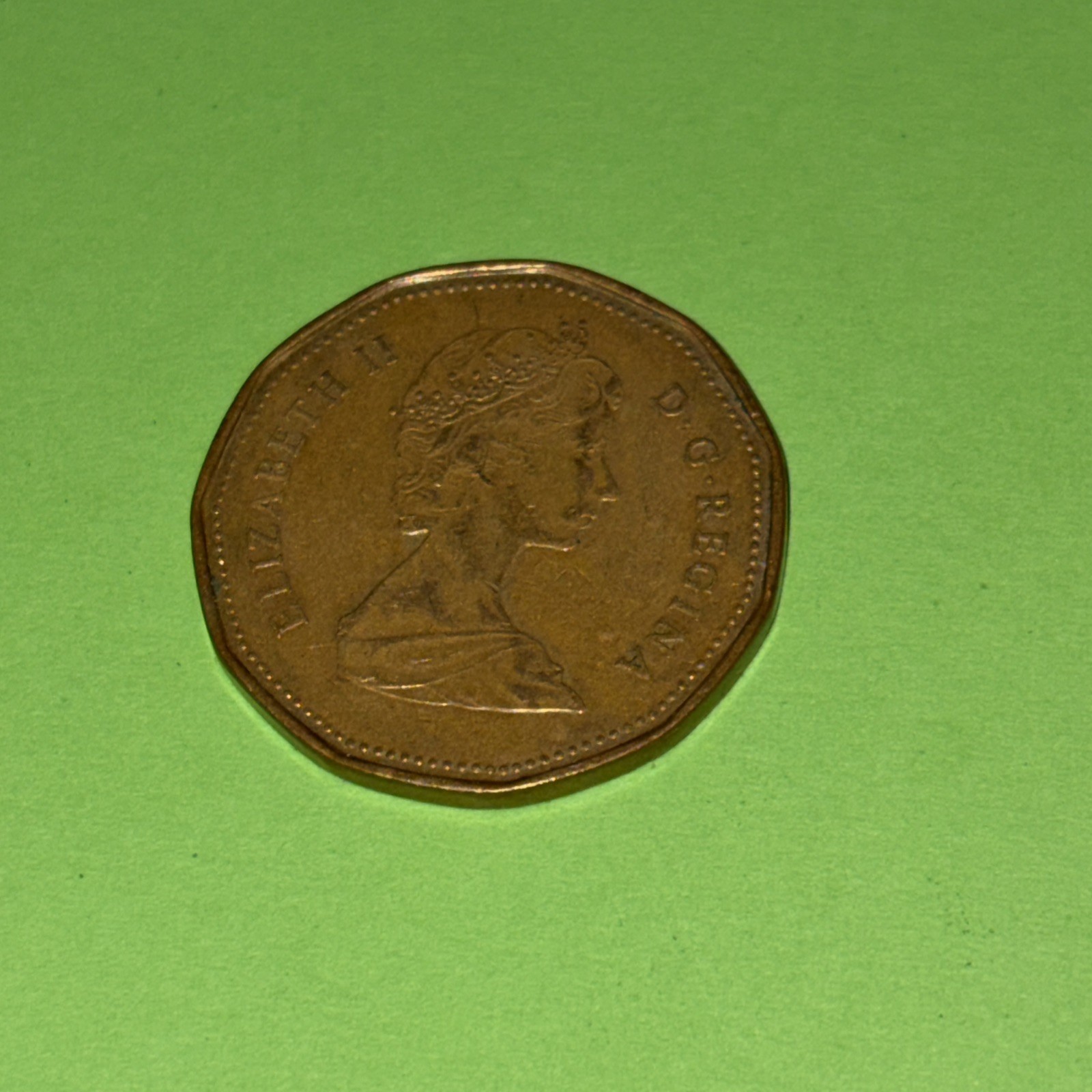 1988 Canada 1 Dollar Coin.  Canadian Loonie Currency.