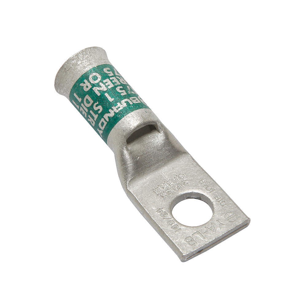 BURNDY YA1CLB OneHoleLugCmprsnConn,STD,Green,1018/11 22C386